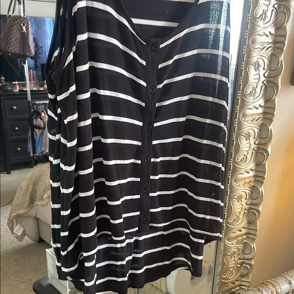 Forever 21 Black and white Fitted Sleeveless Tank Top - Picture 4 of 6